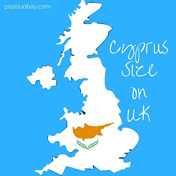 Size of Cyprus compared to Ireland .